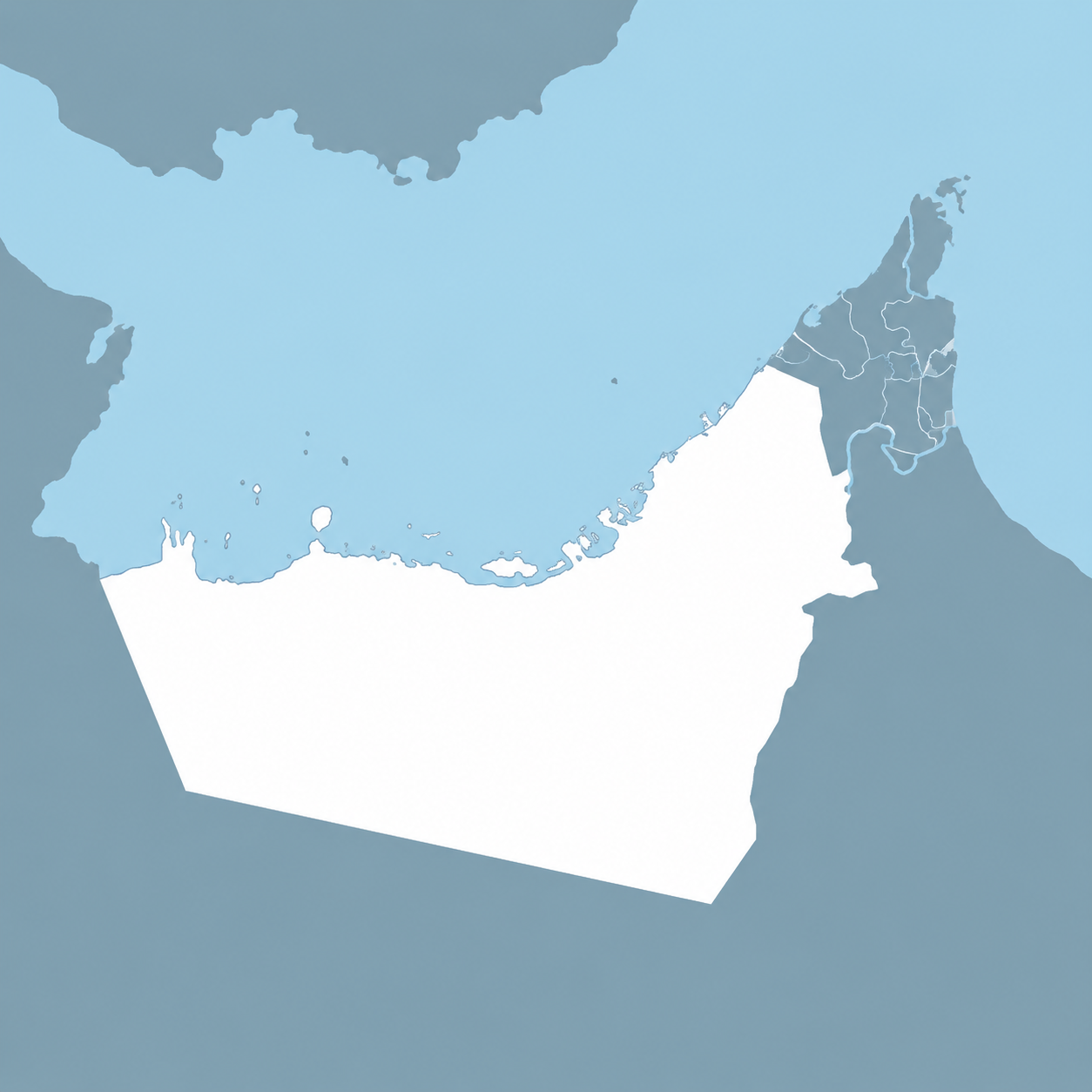 Abu Dhabi Emirate map