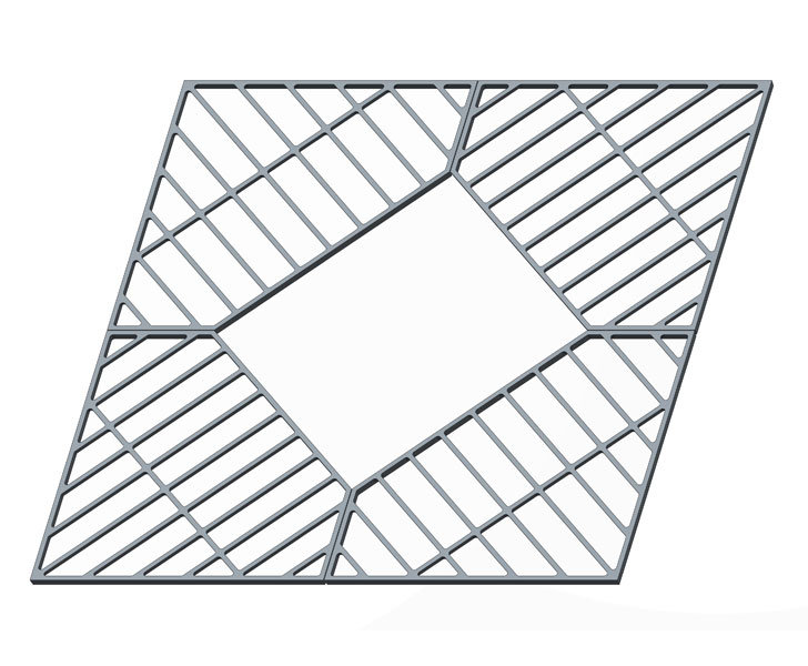 900 MM × 900 MM CLEAR OPEING TREE GRATE