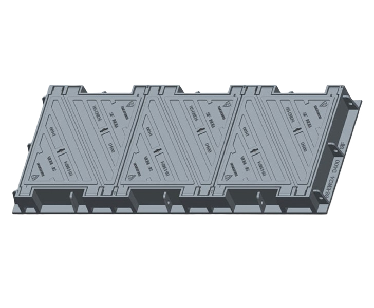 DOUBLE TRIANGULAR TOP ENTRY GULLY GRATING