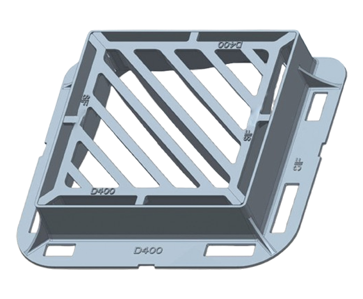 DOUBLE TRIANGULAR TOP ENTRY GULLY GRATING