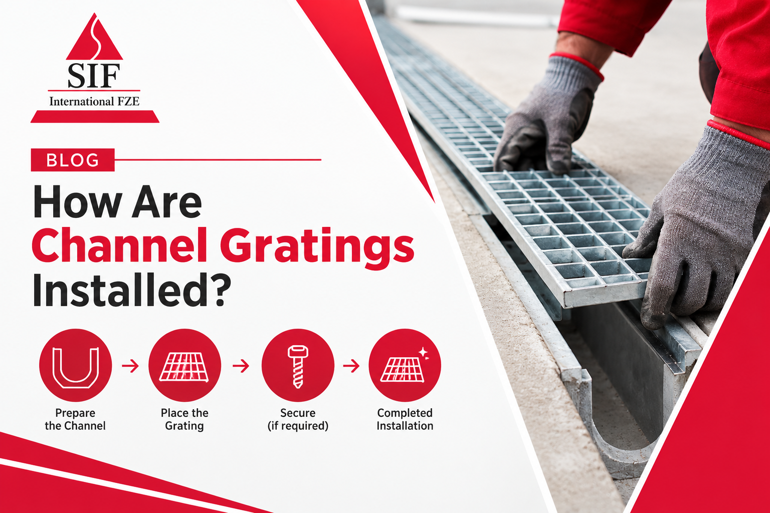Channel grating installation guide for UAE infrastructure and surface drainage