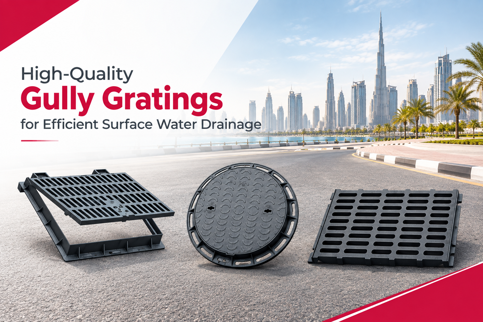 Gully gratings for UAE roads and urban drainage projects